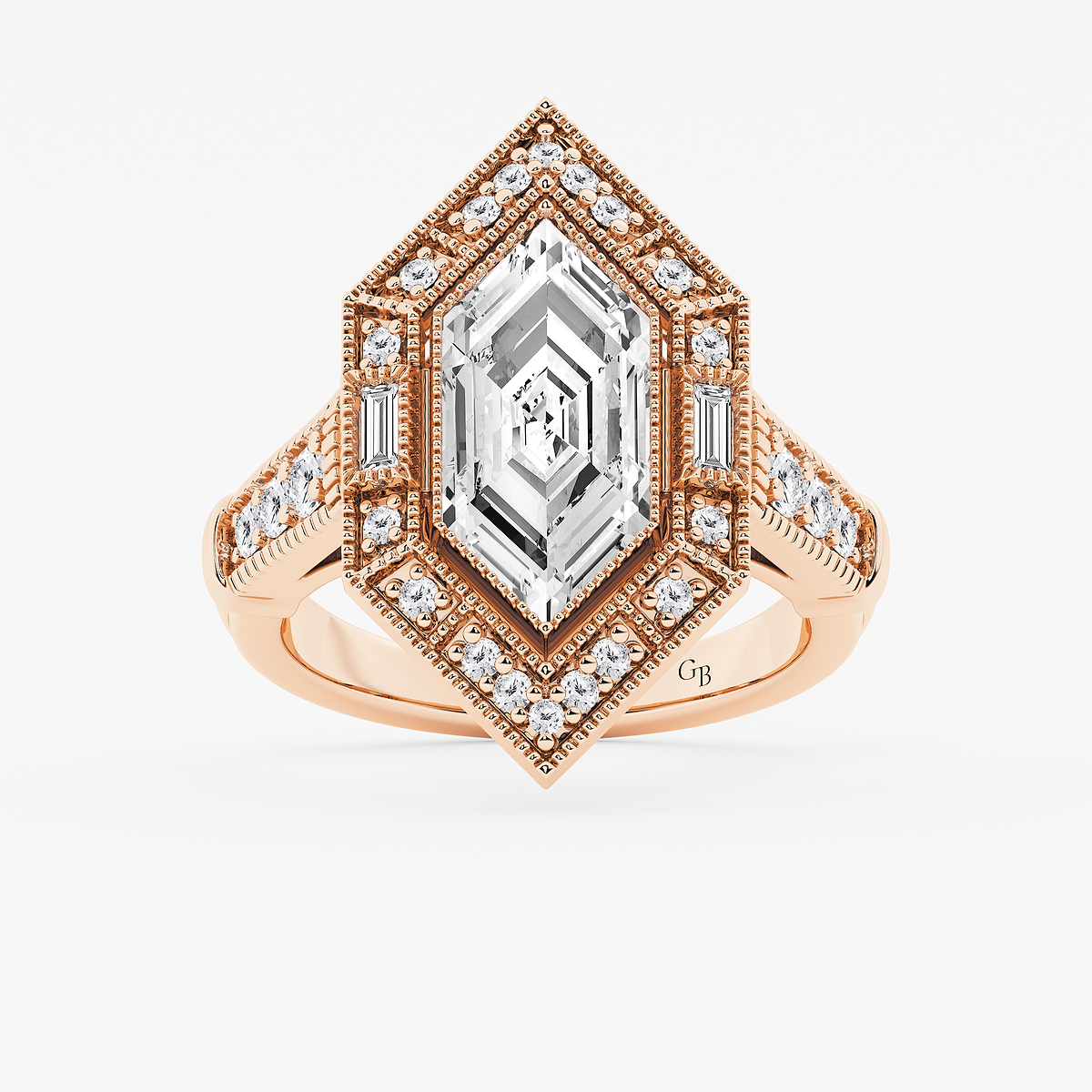 4 1/2 ctw Dutch Marquise Lab Grown Diamond Vintage Halo Engagement Ring