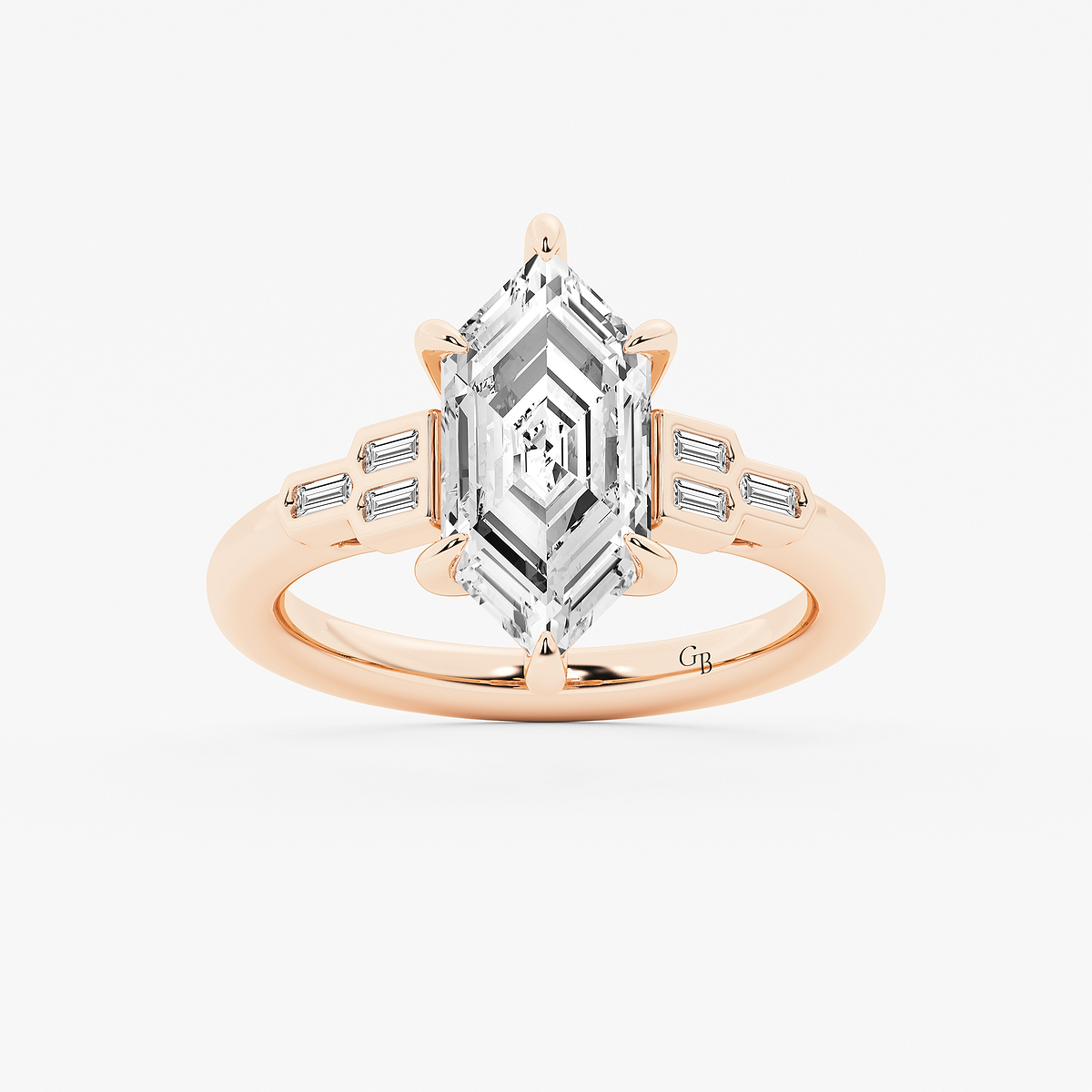 3 1/5 ctw Dutch Marquise Lab Grown Diamond Vintage Art Deco Side Stone Engagement Ring