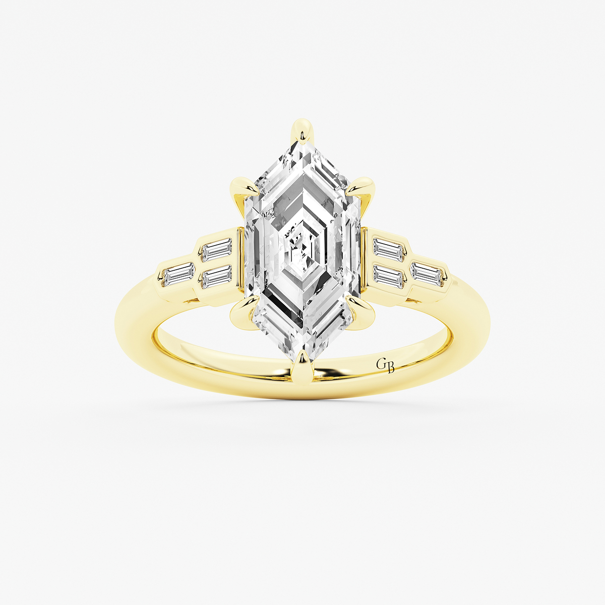 4 1/8 ctw Dutch Marquise Lab Grown Diamond Vintage Art Deco Side Stone Engagement Ring