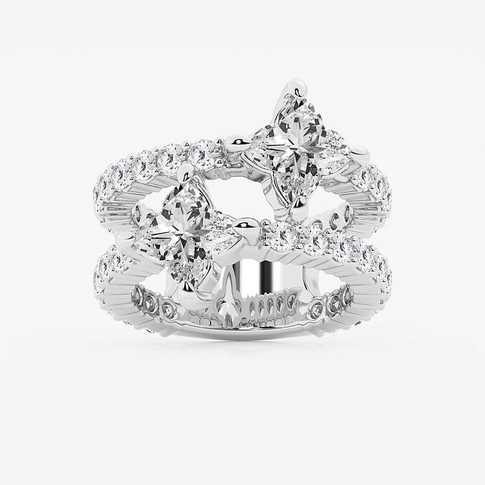 Muse - Asymmetric Floral Cut Diamond  Ring