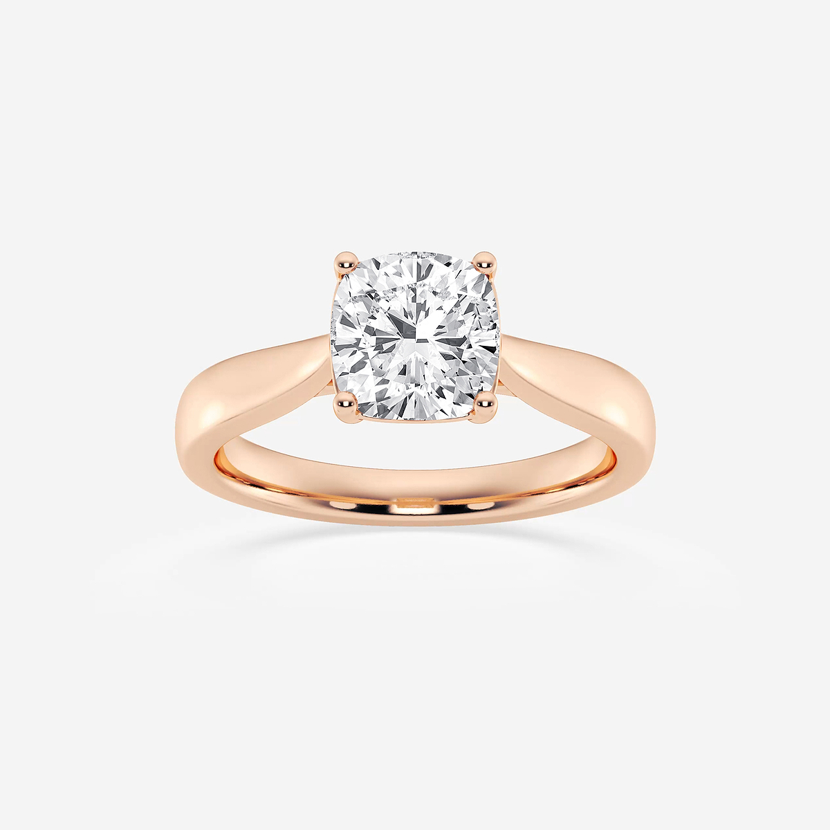 2 ctw Cushion Lab Grown Diamond Trellis Solitaire Engagement Ring