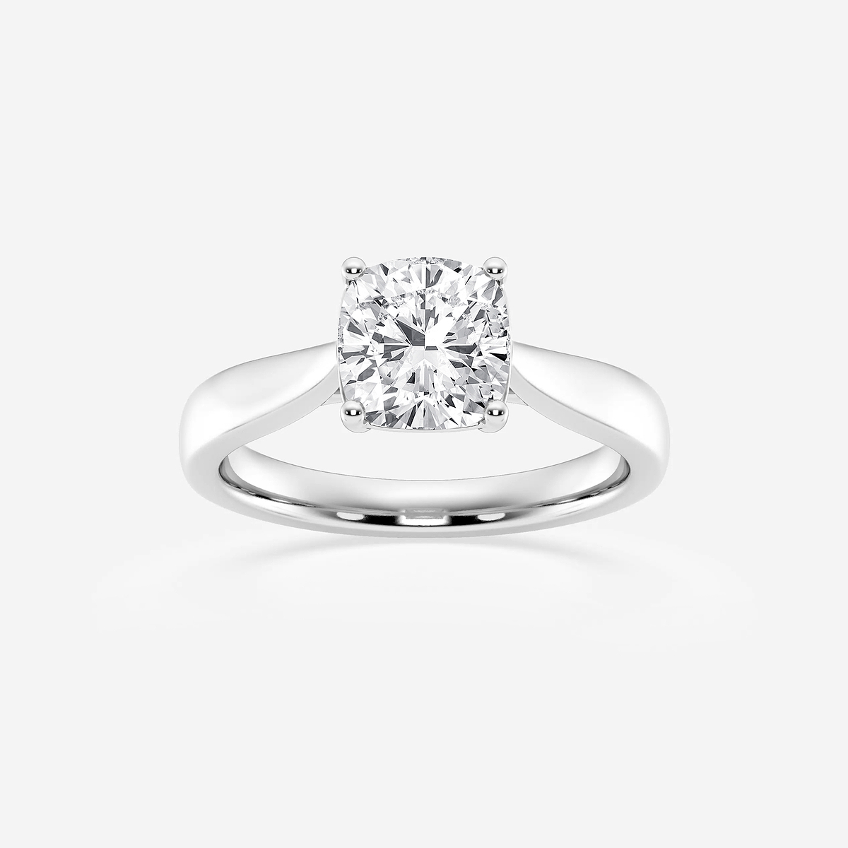2 ctw Cushion Lab Grown Diamond Trellis Solitaire Engagement Ring