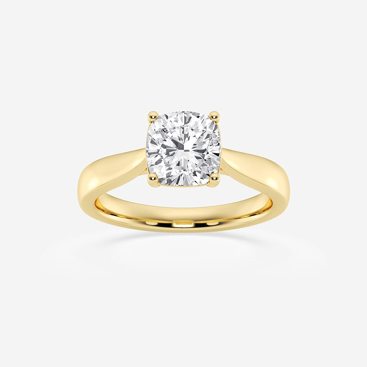 2 ctw Cushion Lab Grown Diamond Trellis Solitaire Engagement Ring