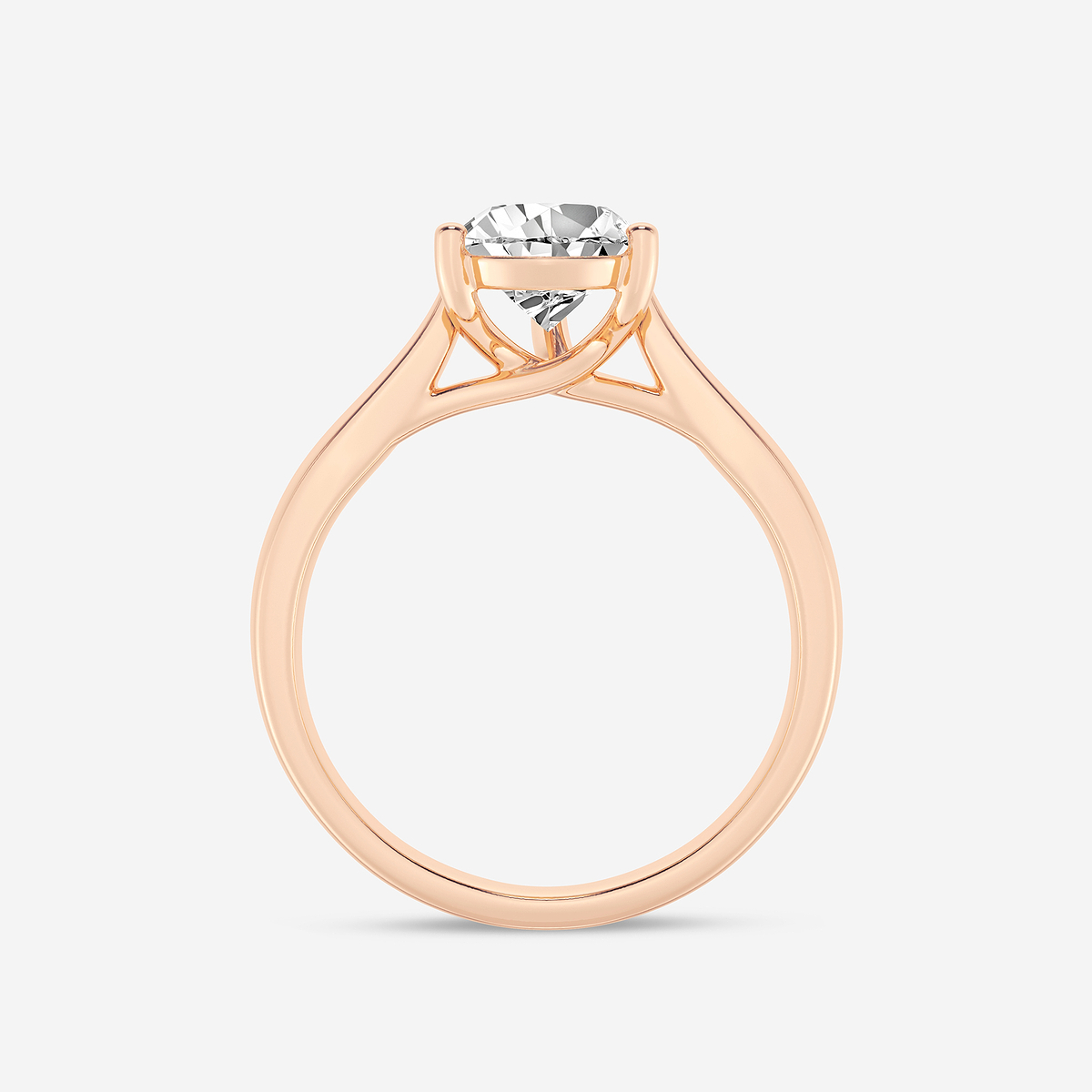 Additional Image 1 for  2 ctw Pear Lab Grown Diamond Trellis Solitaire Engagement Ring