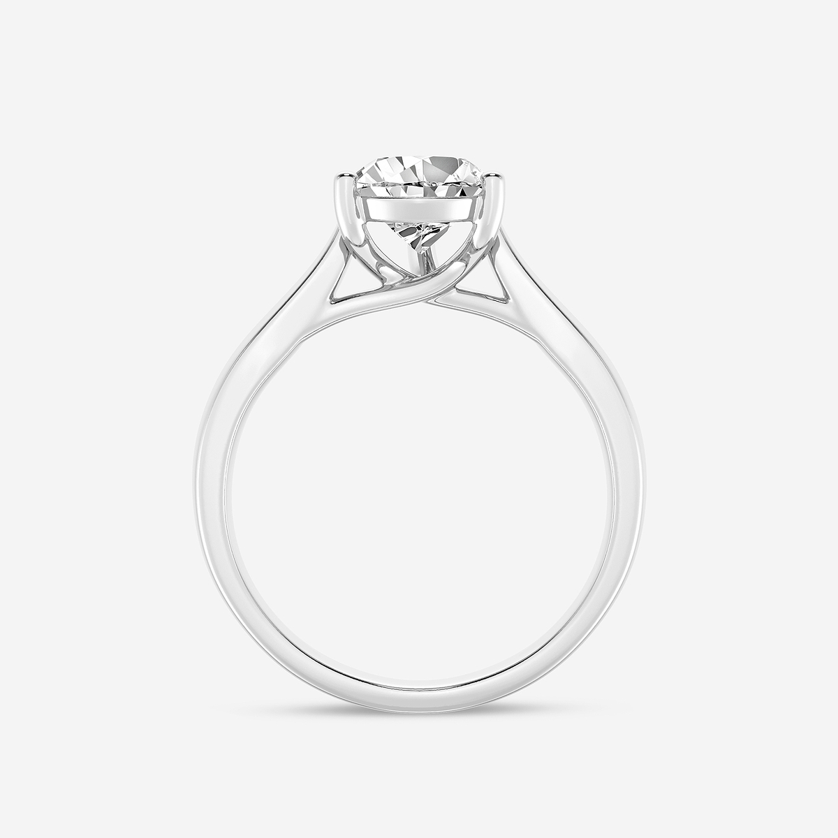 Additional Image 1 for  2 ctw Pear Lab Grown Diamond Trellis Solitaire Engagement Ring