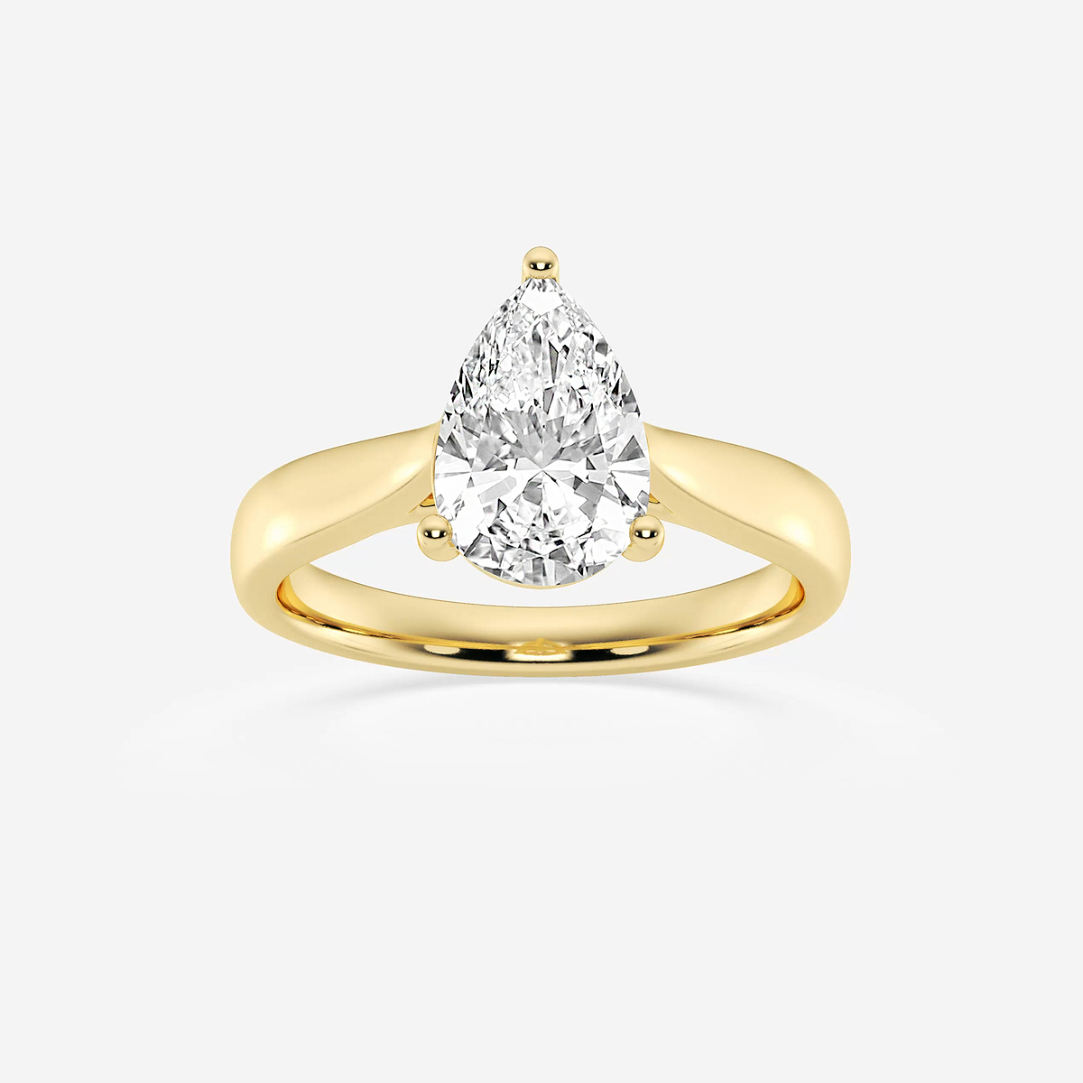 2 ctw Pear Lab Grown Diamond Trellis Solitaire Engagement Ring