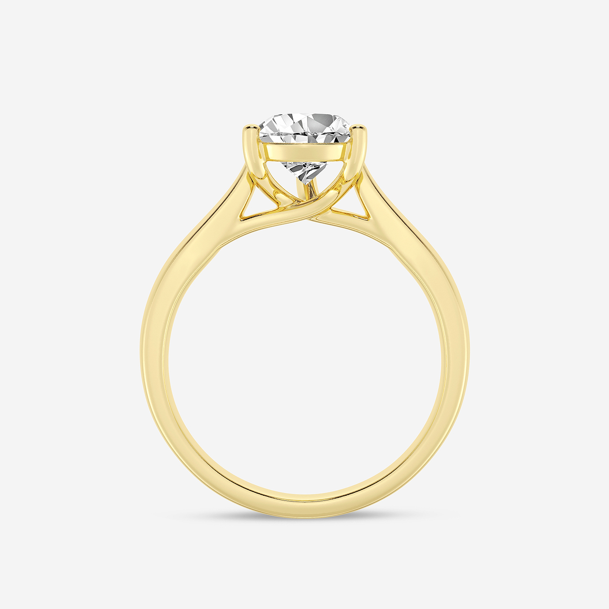 Additional Image 1 for  2 ctw Pear Lab Grown Diamond Trellis Solitaire Engagement Ring