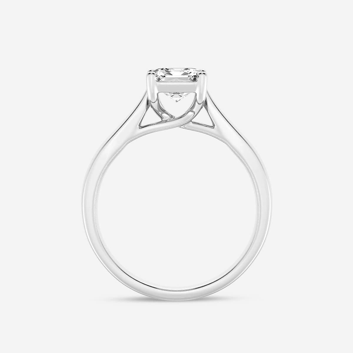 Additional Image 1 for  2 ctw Emerald Lab Grown Diamond Trellis Solitaire Engagement Ring