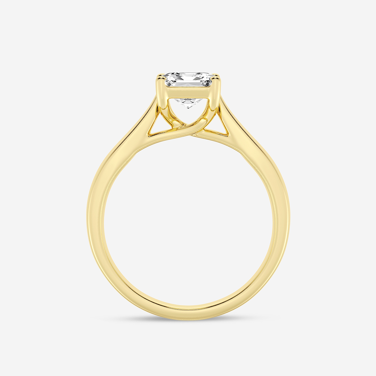 Additional Image 1 for  2 ctw Emerald Lab Grown Diamond Trellis Solitaire Engagement Ring