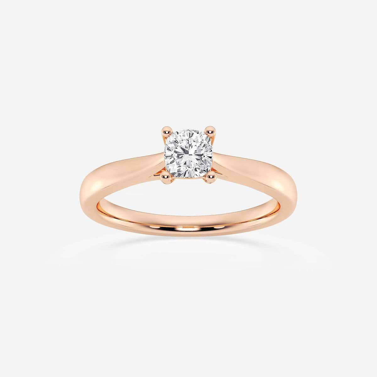 1/2 ctw Cushion Lab Grown Diamond Trellis Solitaire Engagement Ring