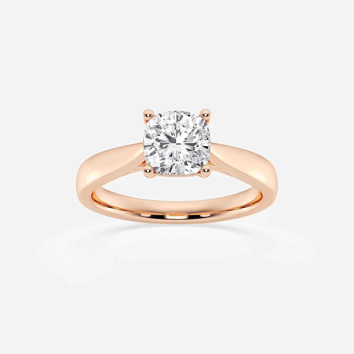 1 1/2 ctw Cushion Lab Grown Diamond Trellis Solitaire Engagement Ring