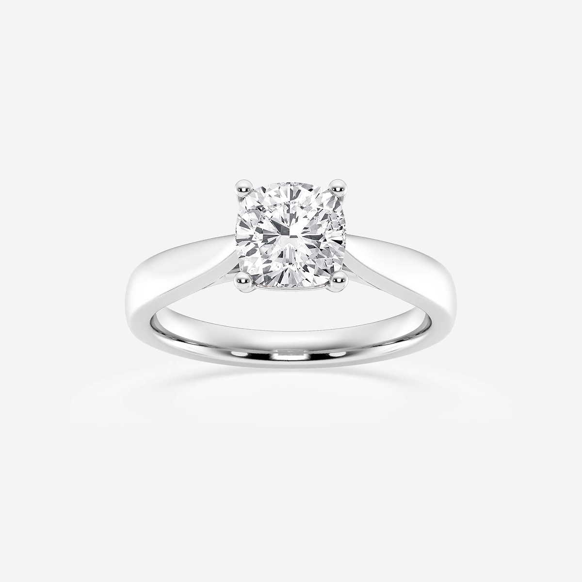 1 1/2 ctw Cushion Lab Grown Diamond Trellis Solitaire Engagement Ring