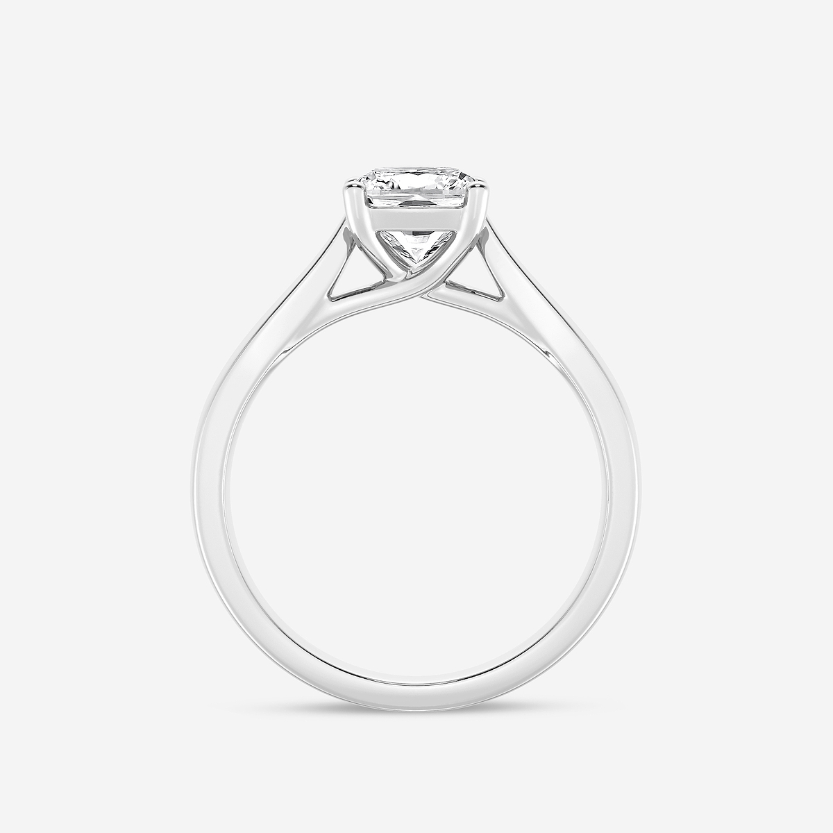 Additional Image 1 for  1 1/2 ctw Cushion Lab Grown Diamond Trellis Solitaire Engagement Ring