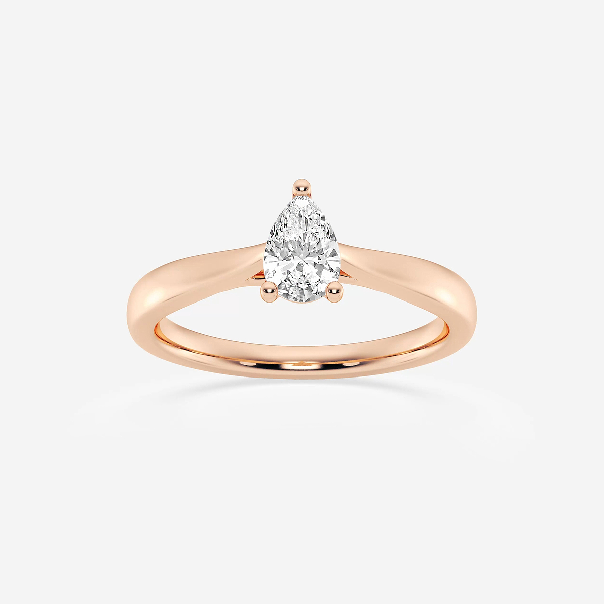 1/2 ctw Pear Lab Grown Diamond Trellis Solitaire Engagement Ring