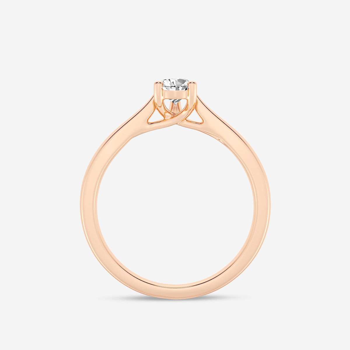 Additional Image 1 for  1/2 ctw Pear Lab Grown Diamond Trellis Solitaire Engagement Ring