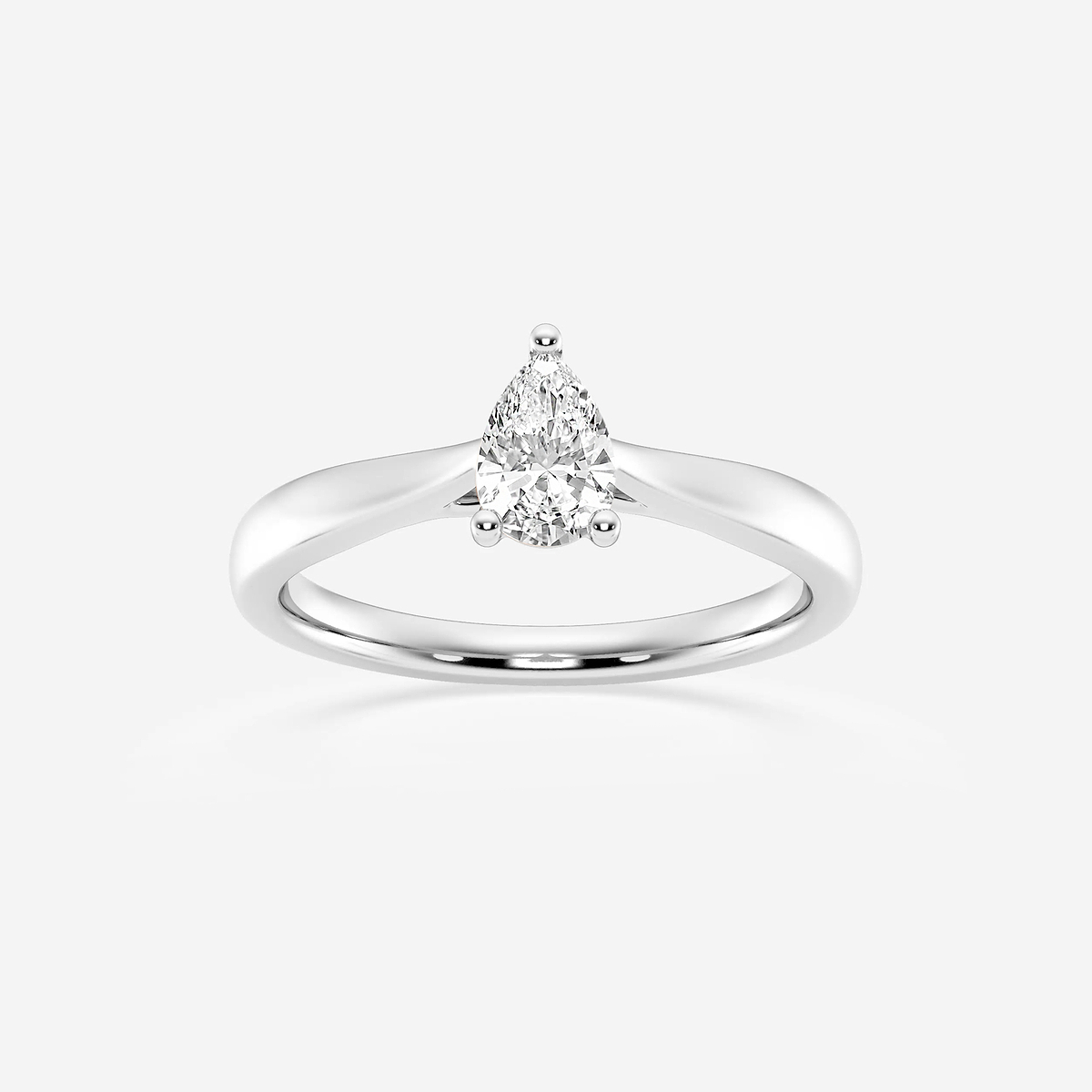 1/2 ctw Pear Lab Grown Diamond Trellis Solitaire Engagement Ring