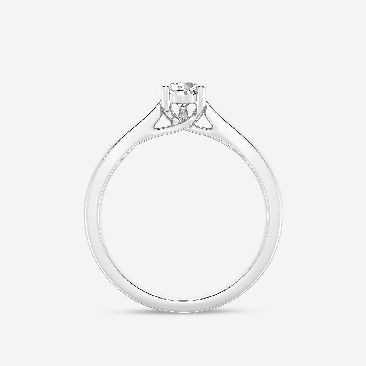 Additional Image 1 for  1/2 ctw Pear Lab Grown Diamond Trellis Solitaire Engagement Ring