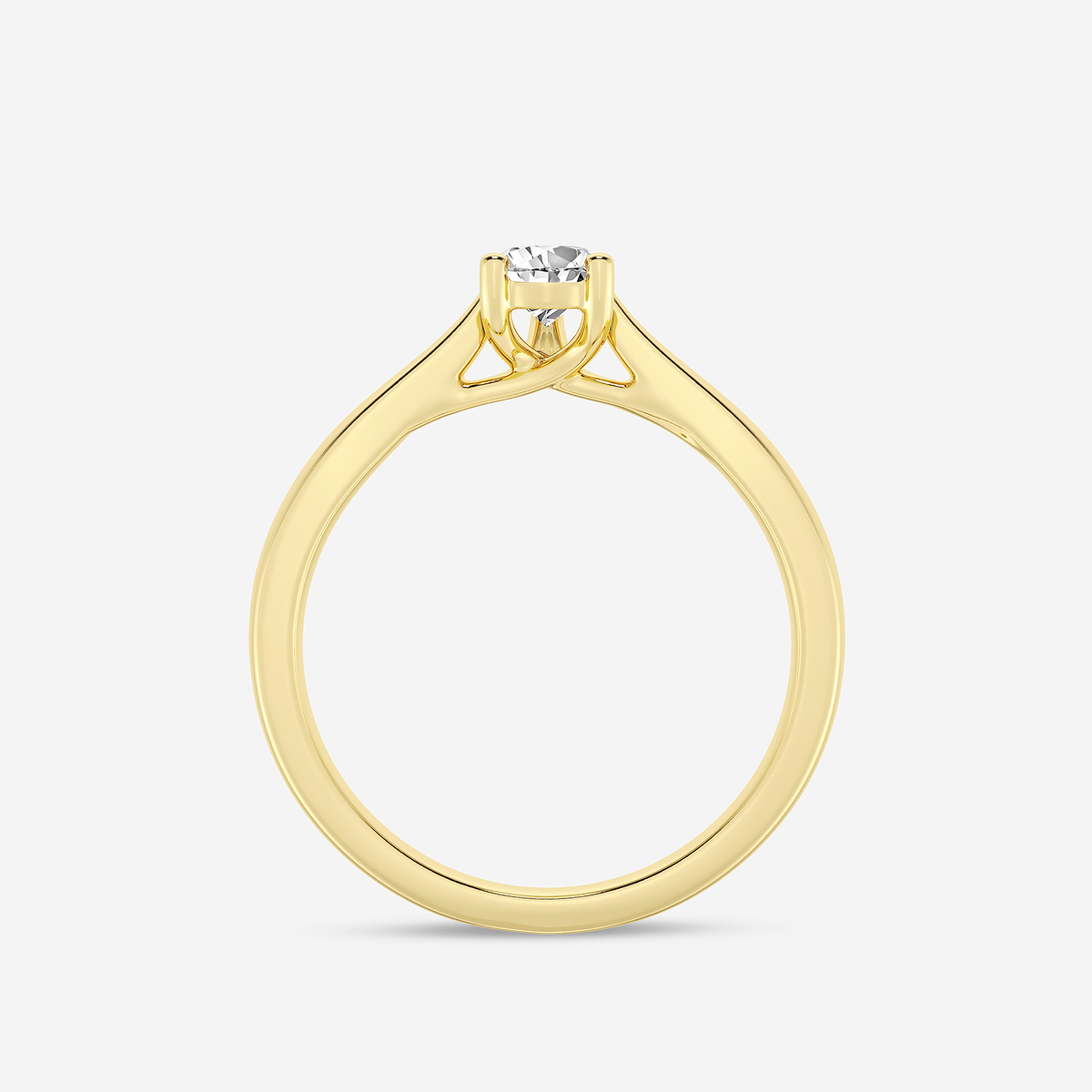 Additional Image 1 for  1/2 ctw Pear Lab Grown Diamond Trellis Solitaire Engagement Ring