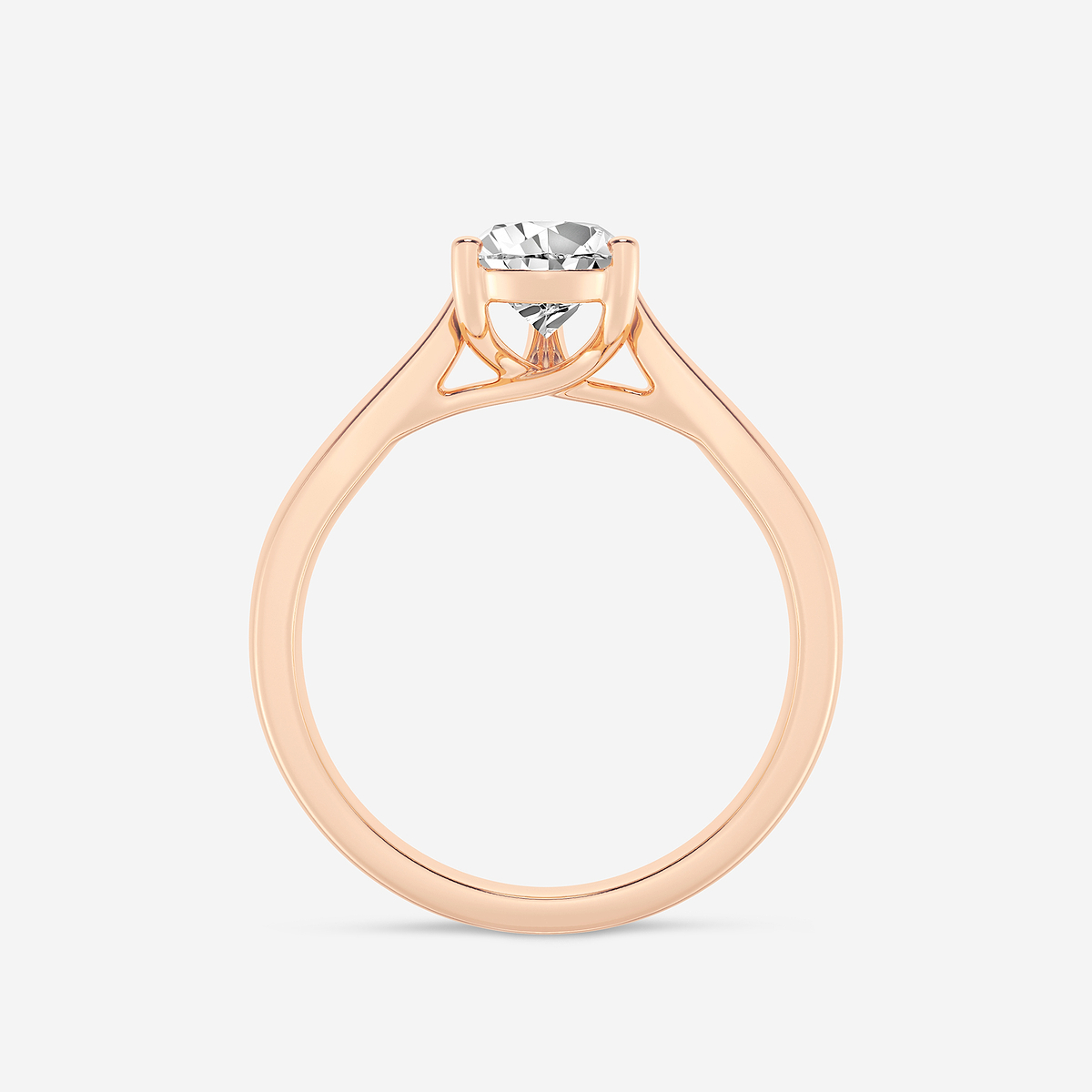 Additional Image 1 for  1 1/2 ctw Pear Lab Grown Diamond Trellis Solitaire Engagement Ring