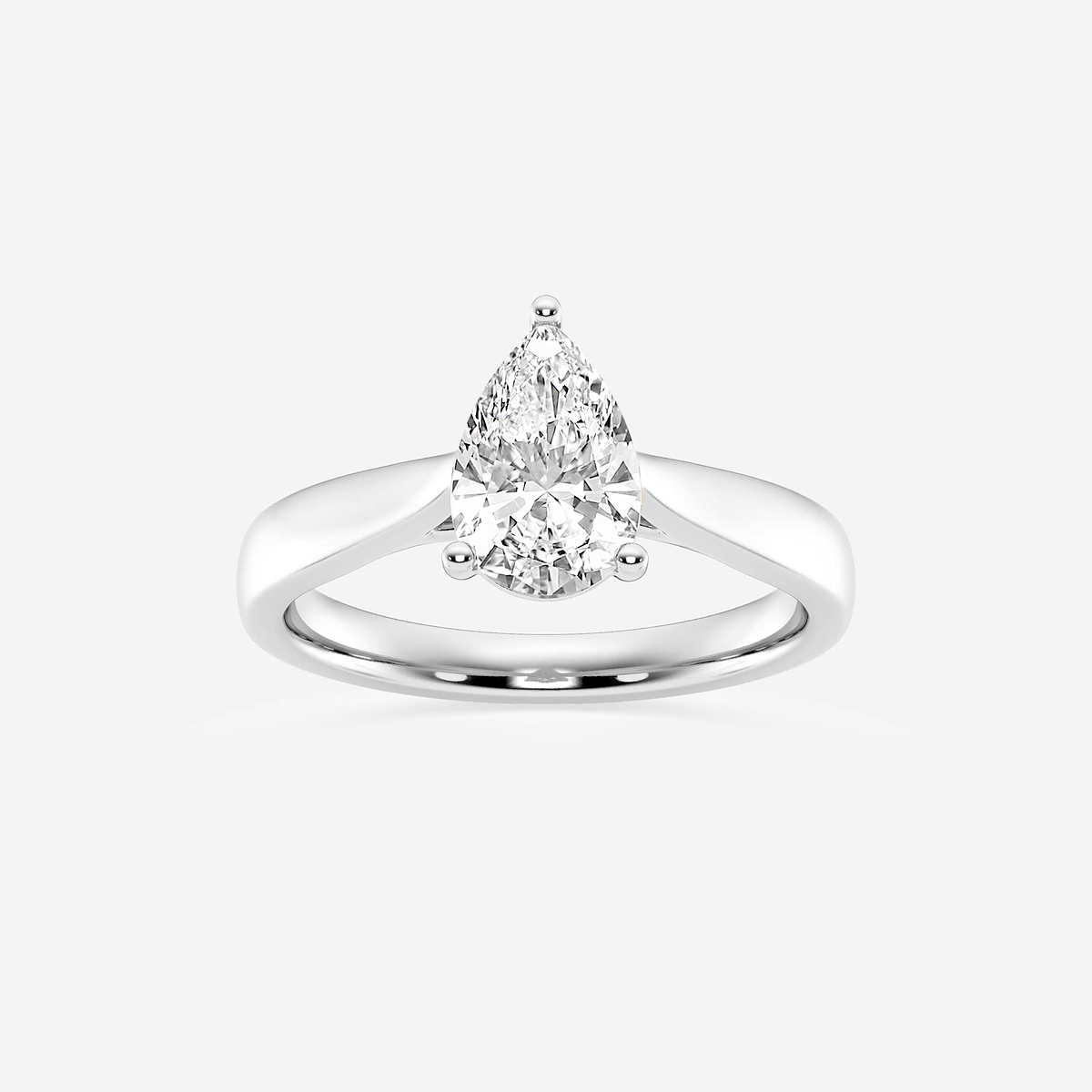 1 1/2 ctw Pear Lab Grown Diamond Trellis Solitaire Engagement Ring