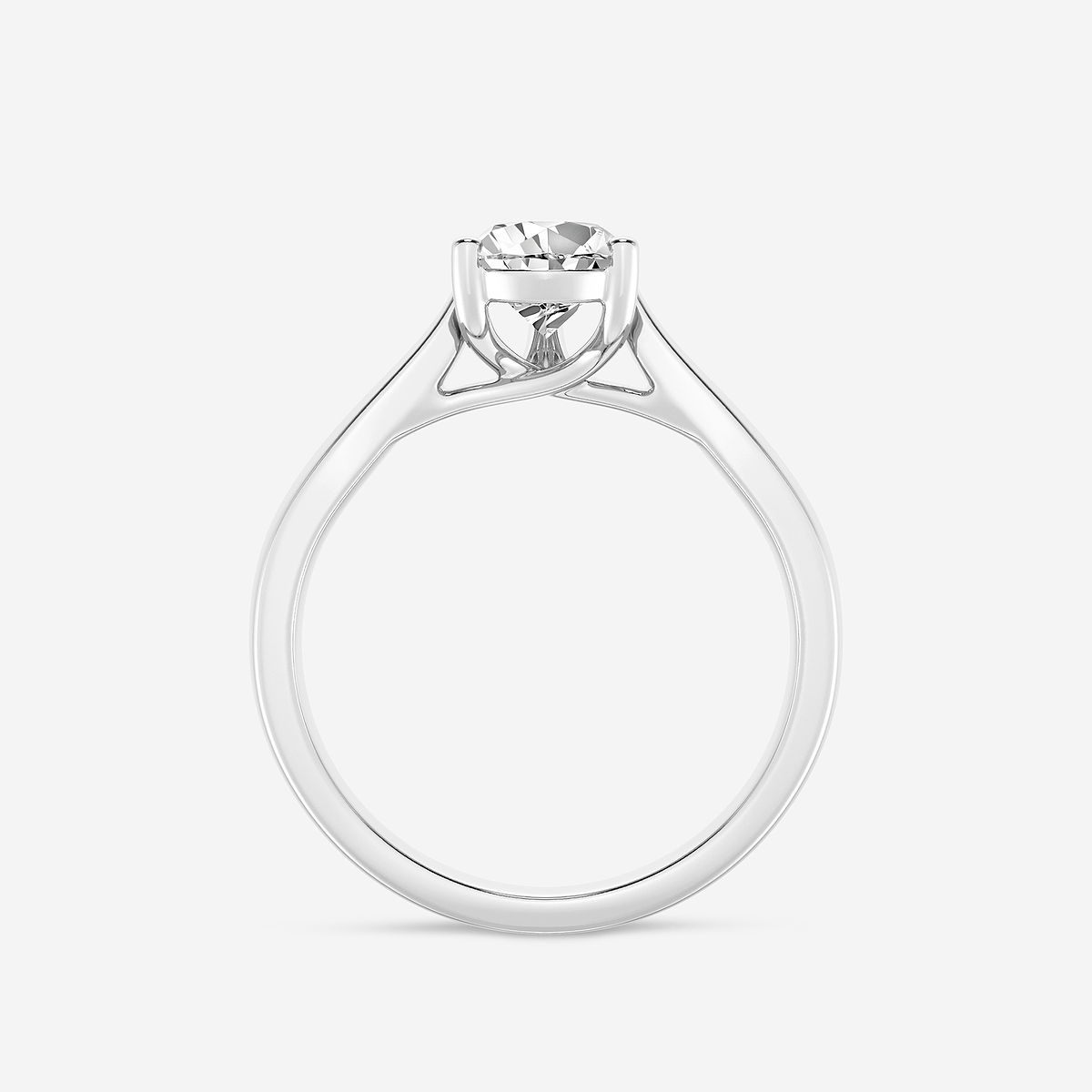 Additional Image 1 for  1 1/2 ctw Pear Lab Grown Diamond Trellis Solitaire Engagement Ring