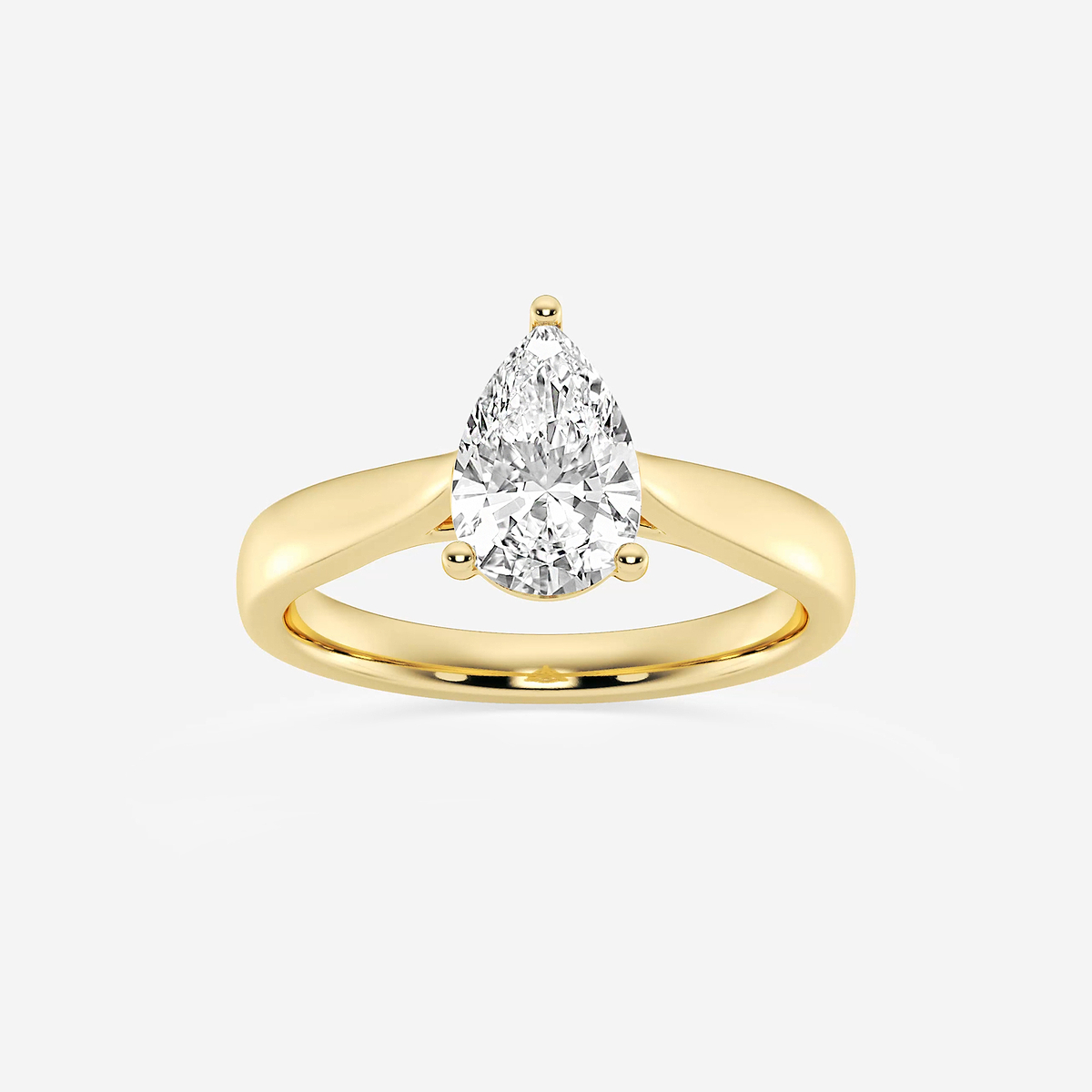 1 1/2 ctw Pear Lab Grown Diamond Trellis Solitaire Engagement Ring