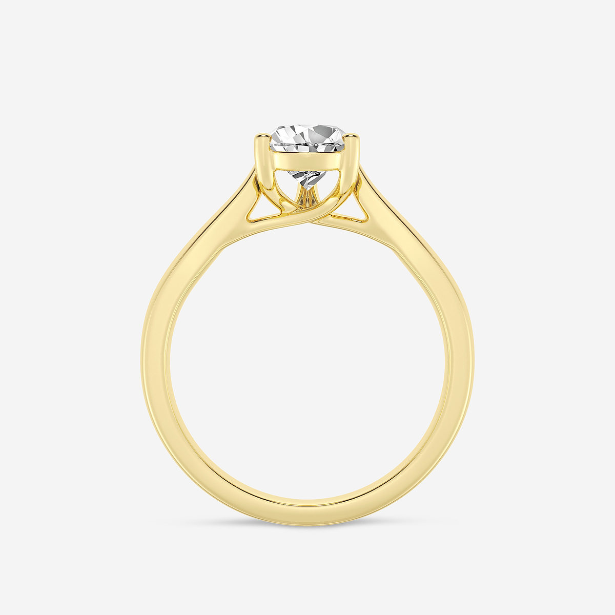 Additional Image 1 for  1 1/2 ctw Pear Lab Grown Diamond Trellis Solitaire Engagement Ring