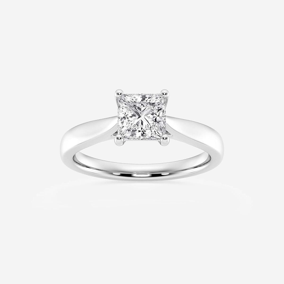 1 ctw Princess Lab Grown Diamond Trellis Solitaire Engagement Ring
