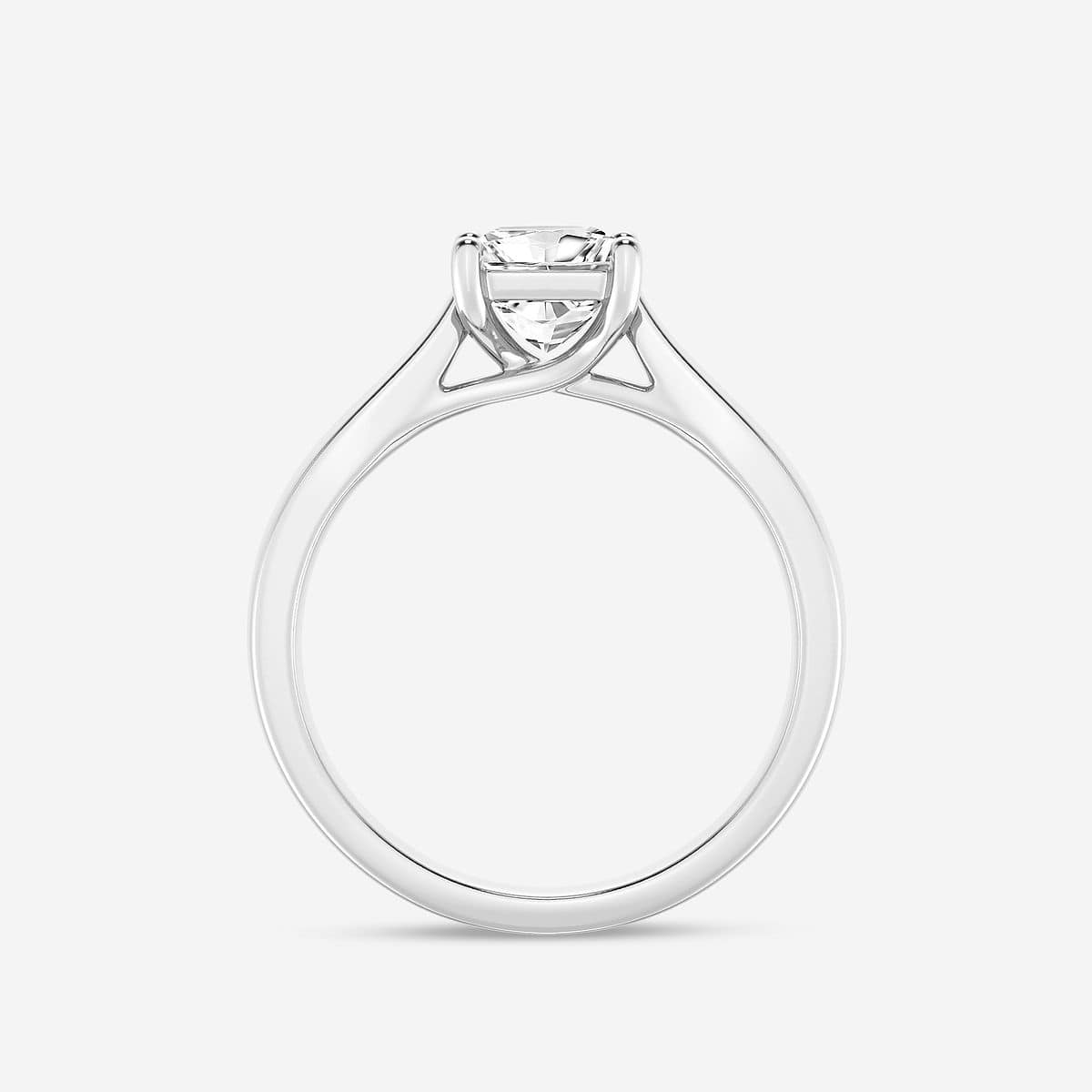 Additional Image 1 for  1 ctw Princess Lab Grown Diamond Trellis Solitaire Engagement Ring