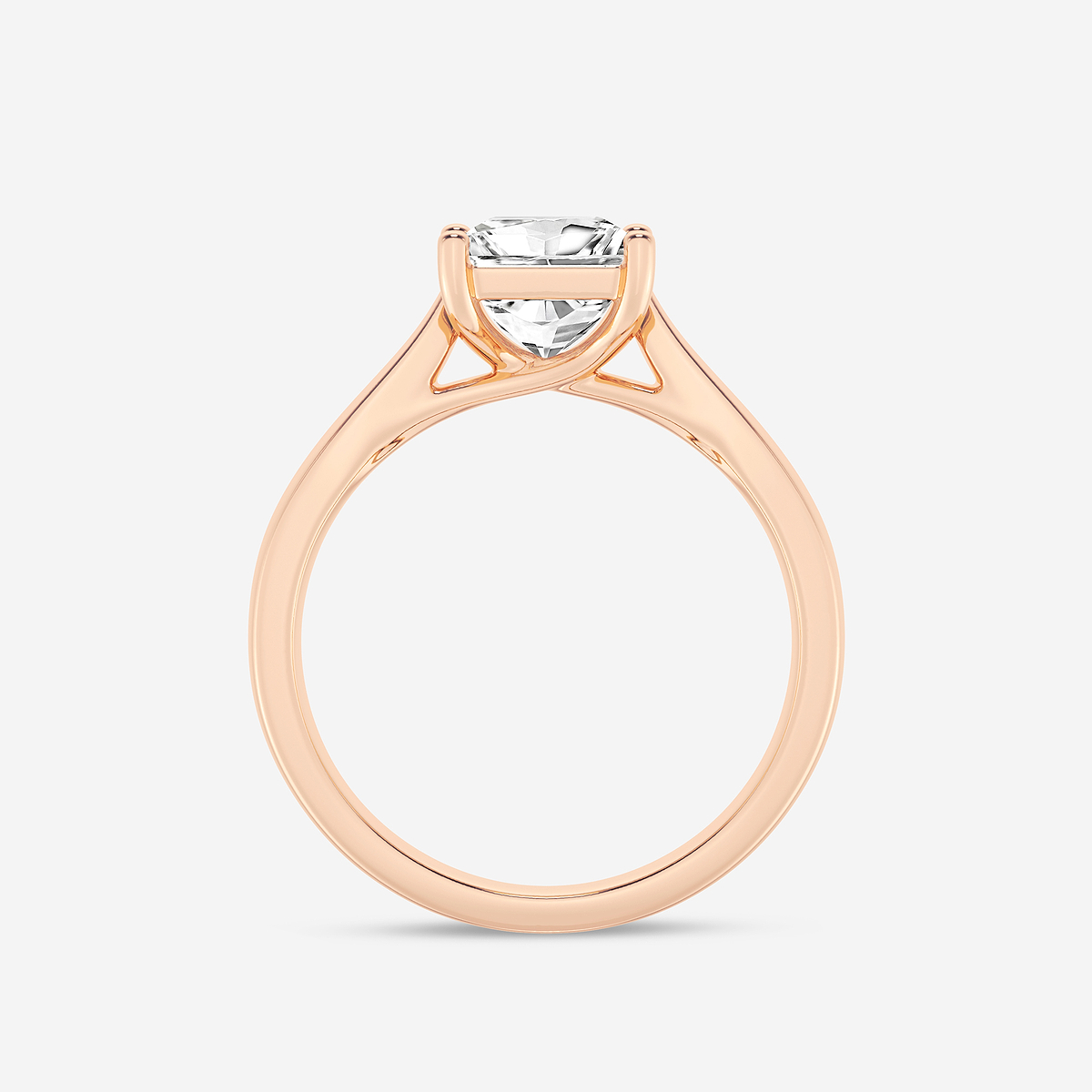 Additional Image 1 for  1 1/2 ctw Princess Lab Grown Diamond Trellis Solitaire Engagement Ring