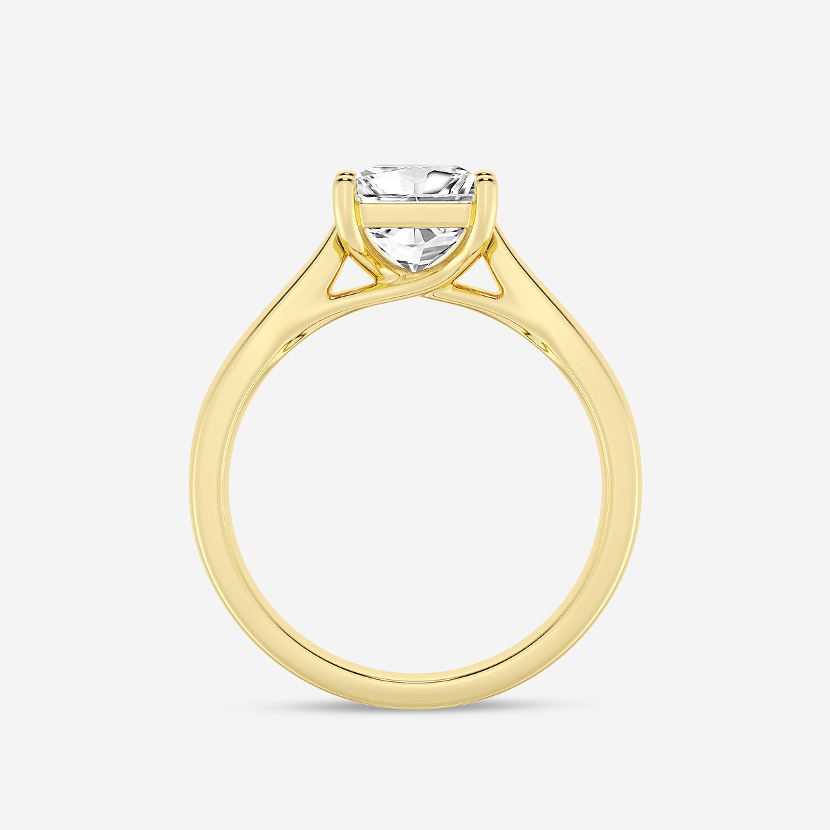 Additional Image 1 for  1 1/2 ctw Princess Lab Grown Diamond Trellis Solitaire Engagement Ring