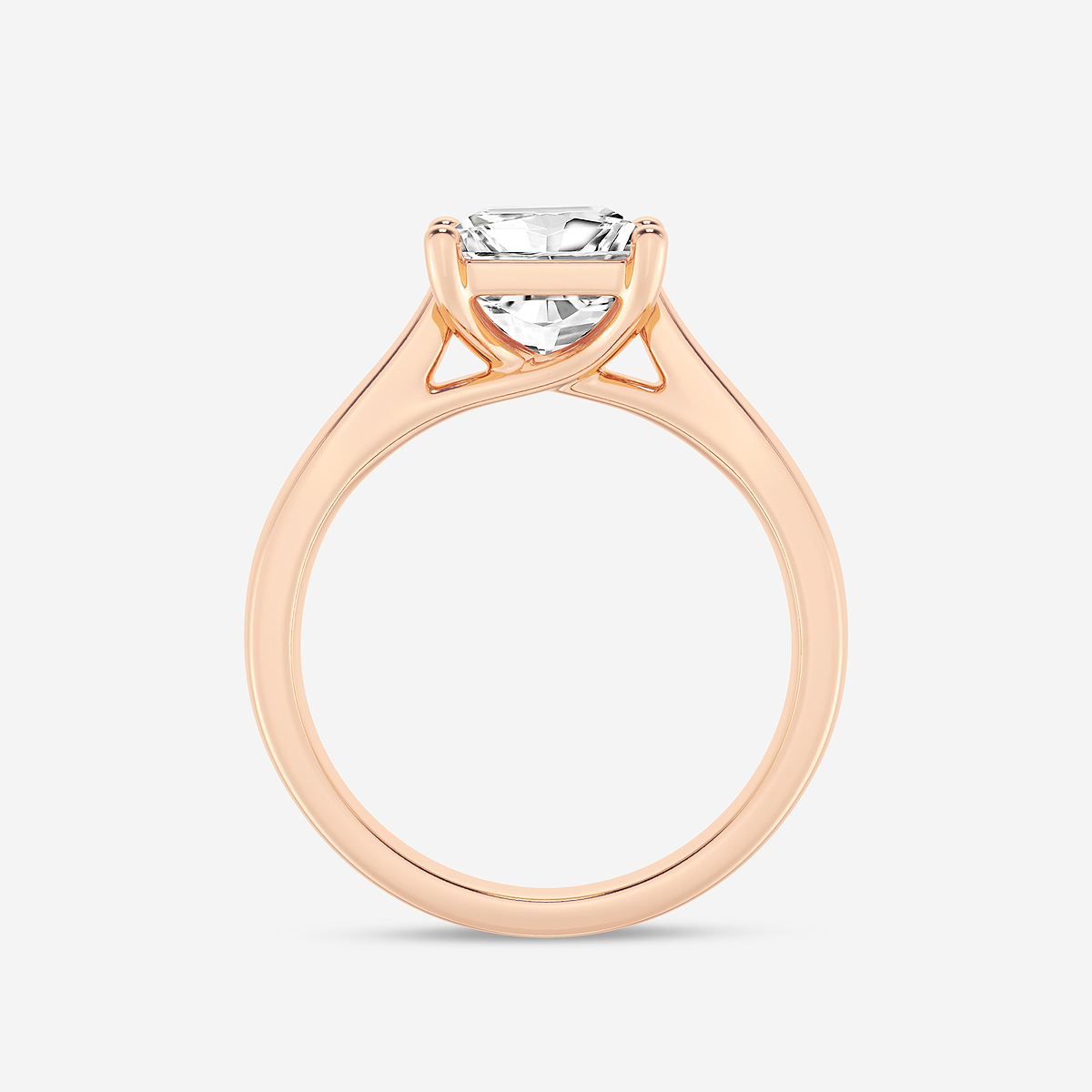 Additional Image 1 for  2 ctw Princess Lab Grown Diamond Trellis Solitaire Engagement Ring