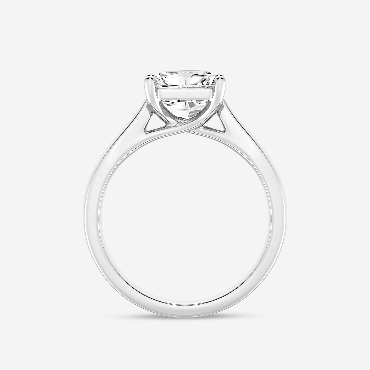 Additional Image 1 for  2 ctw Princess Lab Grown Diamond Trellis Solitaire Engagement Ring