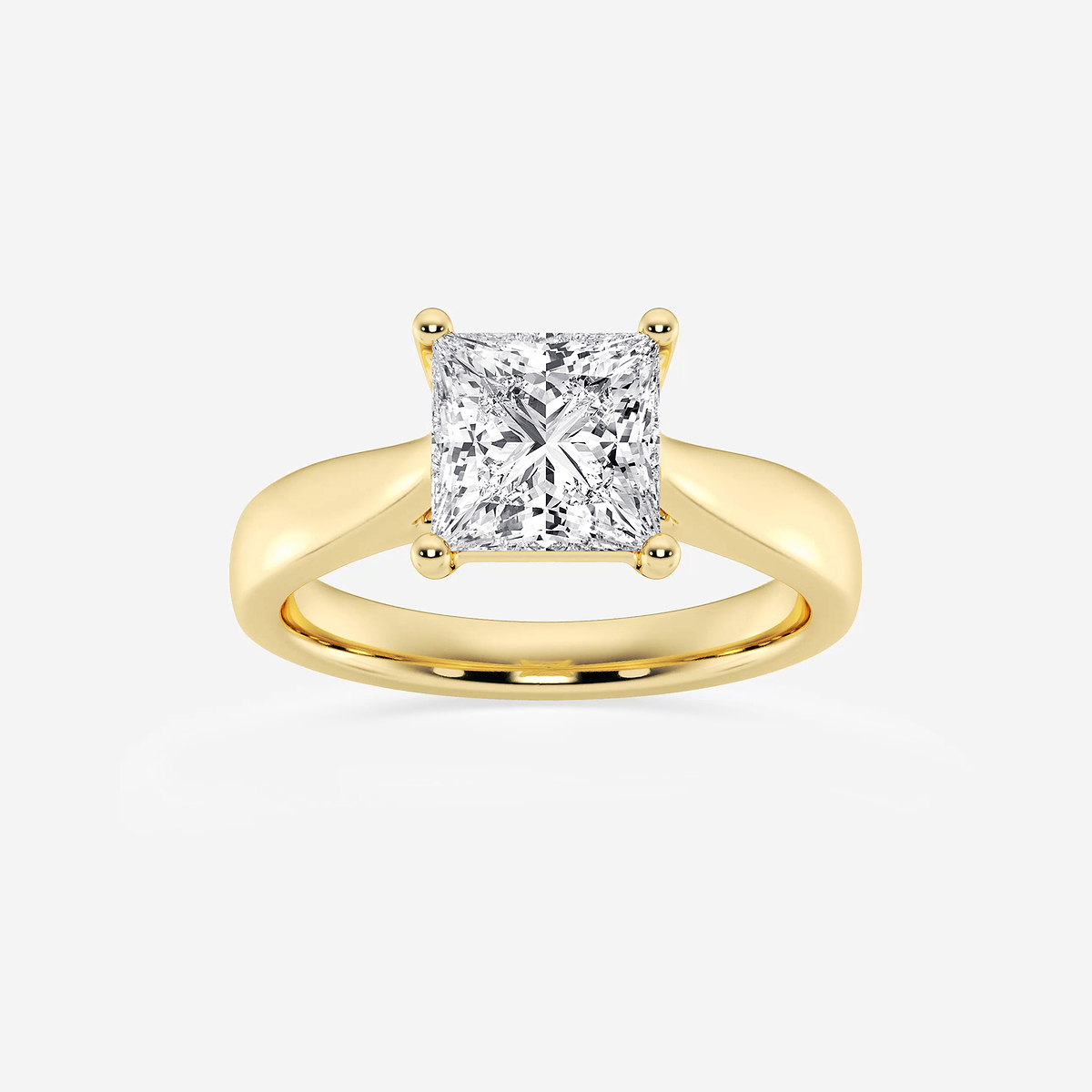2 ctw Princess Lab Grown Diamond Trellis Solitaire Engagement Ring
