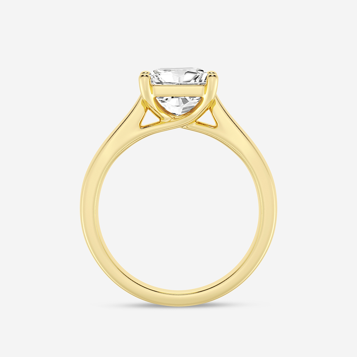 Additional Image 1 for  2 ctw Princess Lab Grown Diamond Trellis Solitaire Engagement Ring