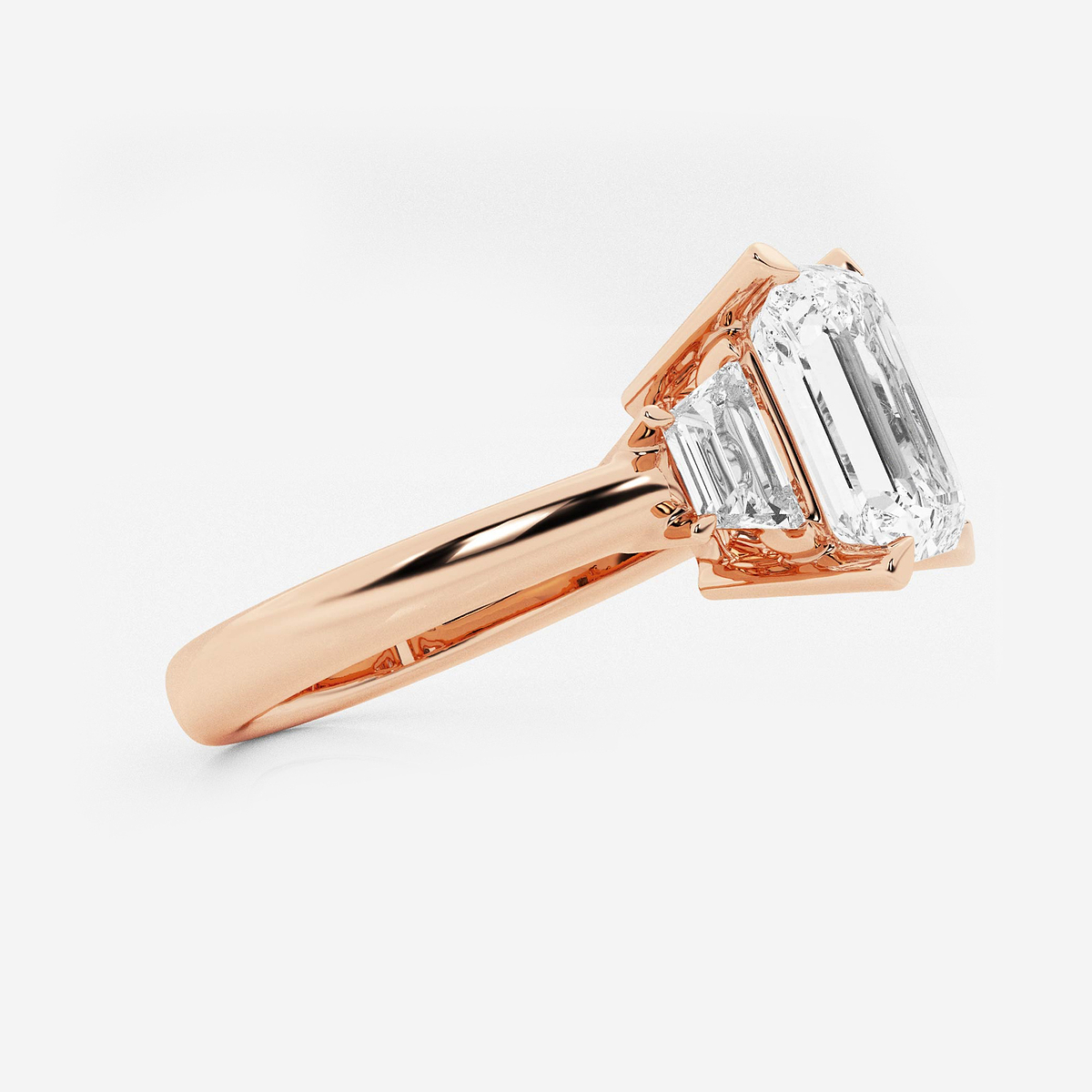 Additional Image 1 for  4 ctw Emerald Lab Grown Diamond Engagement Ring