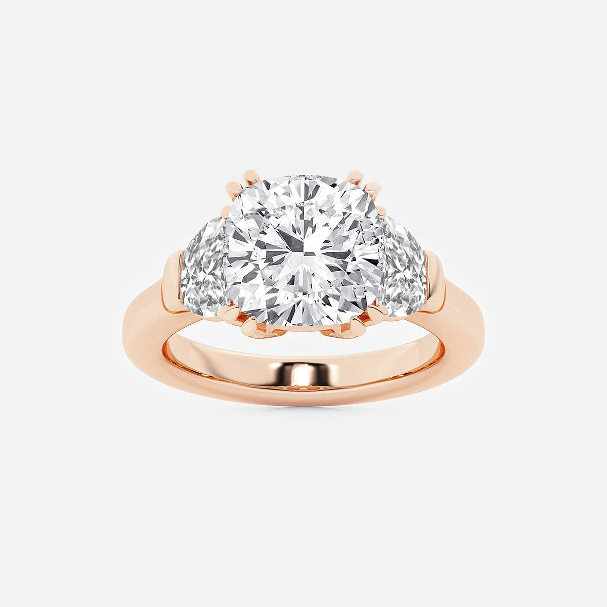 3 3/4 ctw Cushion Lab Grown Diamond Engagement Ring