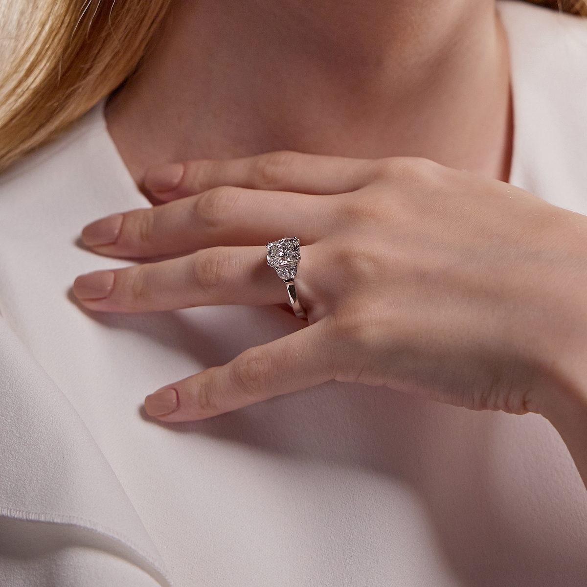 3 3/4 ctw Cushion Lab Grown Diamond Engagement Ring