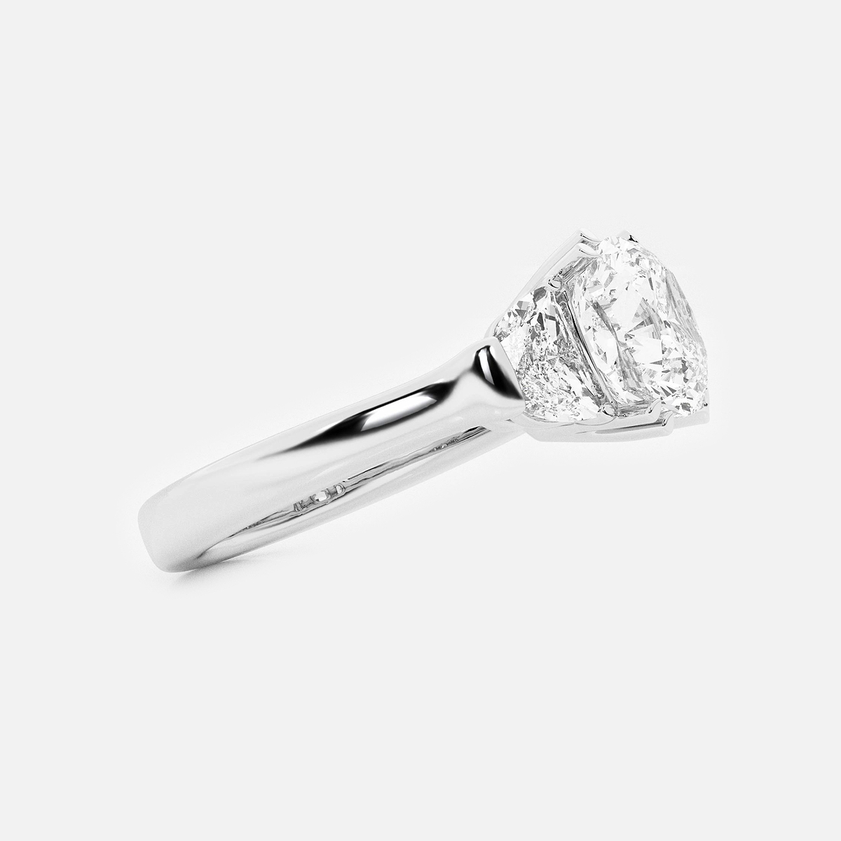 Additional Image 1 for  3 3/4 ctw Cushion Lab Grown Diamond Engagement Ring