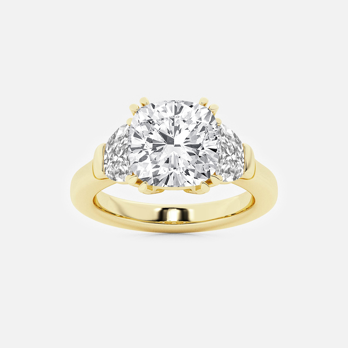 3 3/4 ctw Cushion Lab Grown Diamond Engagement Ring