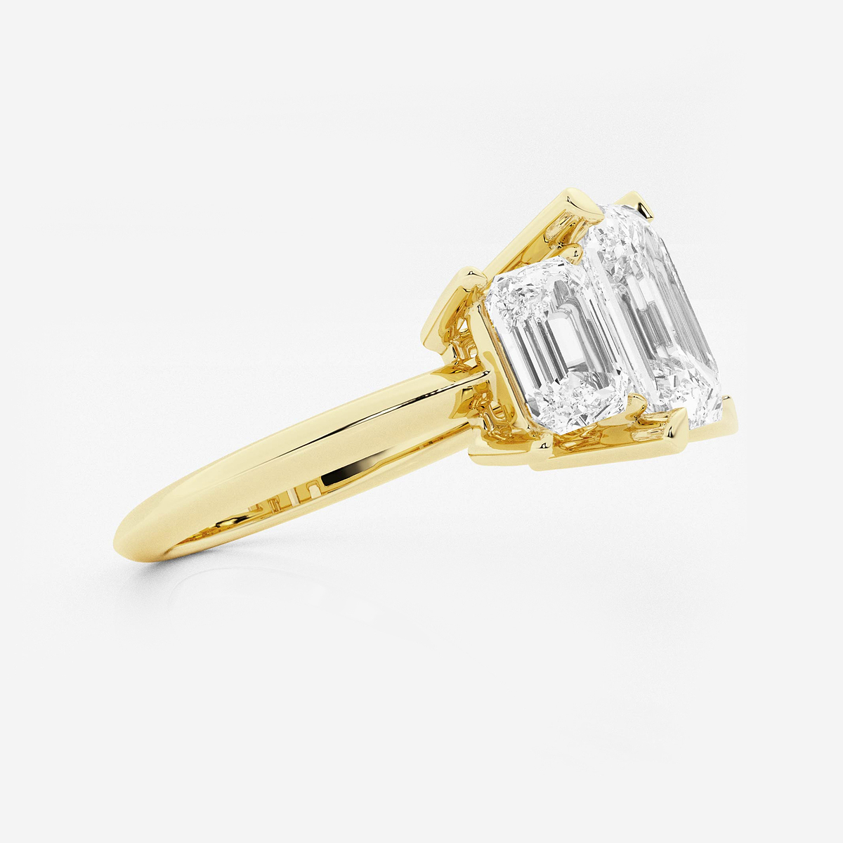 Additional Image 1 for  3 ctw Emerald Lab Grown Diamond Engagement Ring