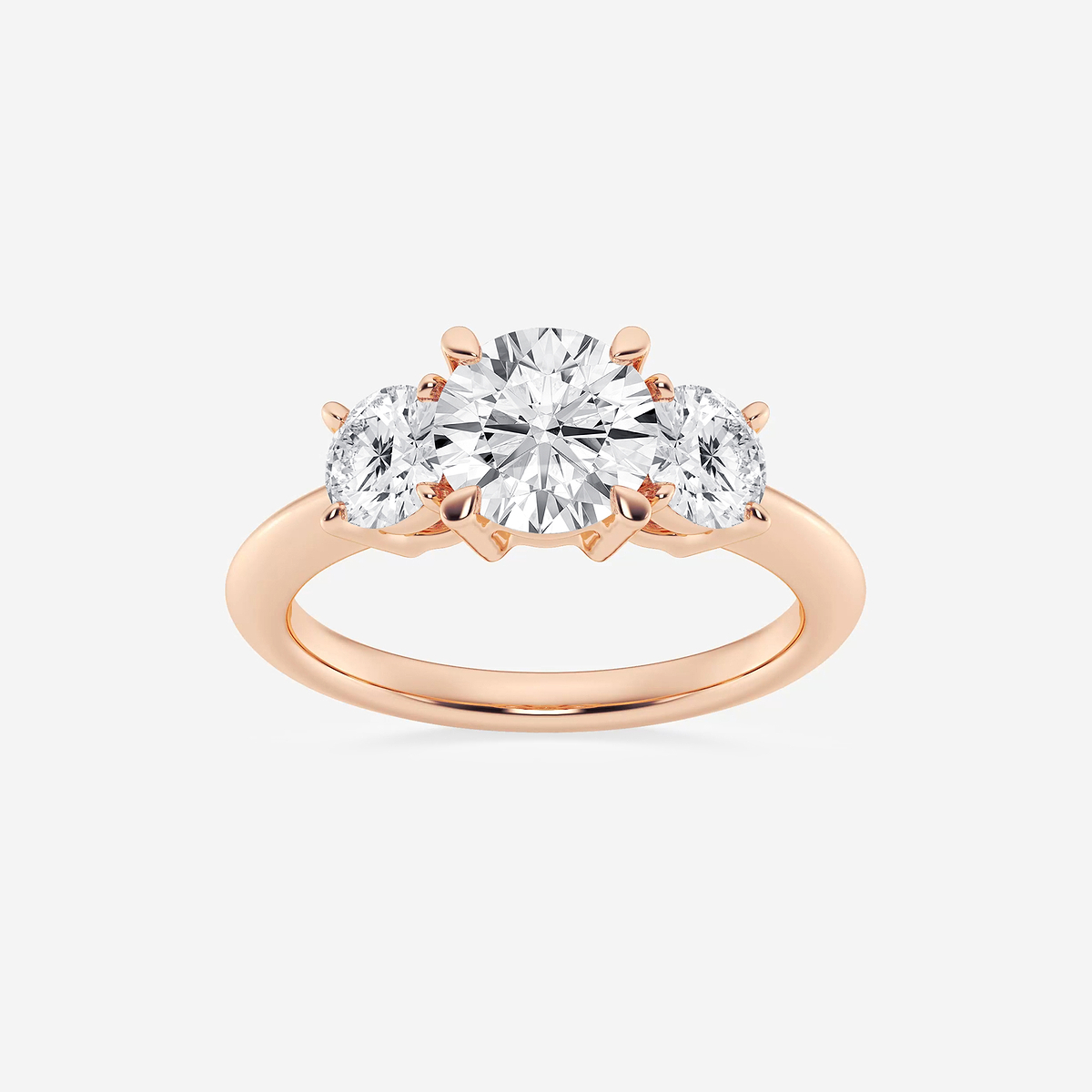 2  ctw Round Lab Grown Diamond Three-Stone Ring