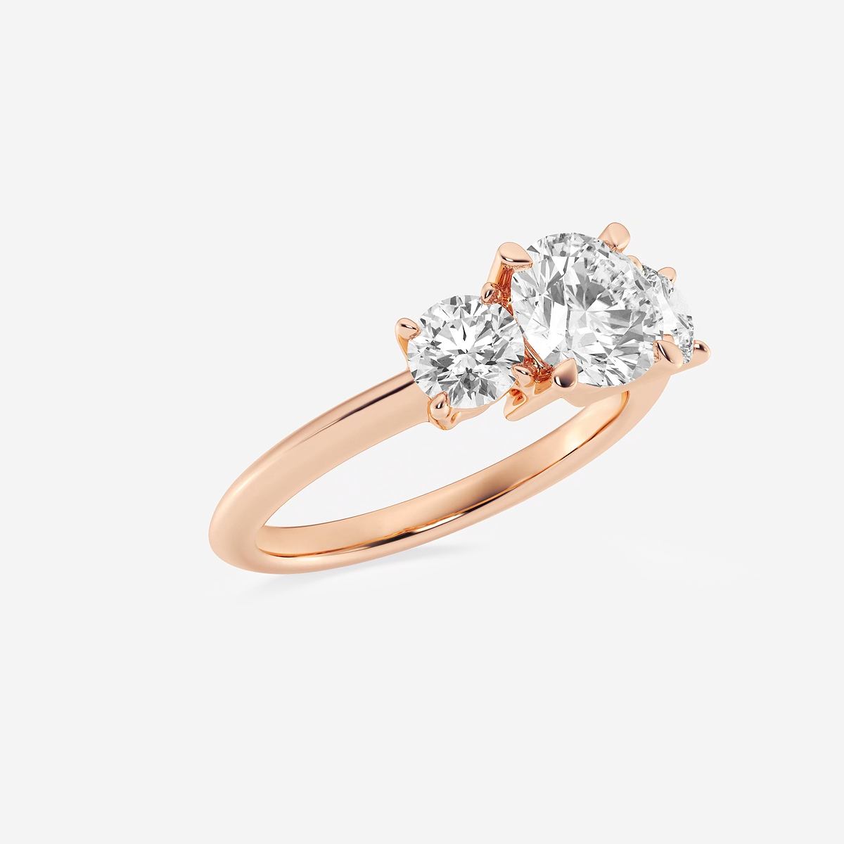 Additional Image 1 for  2  ctw Round Lab Grown Diamond Three-Stone Ring