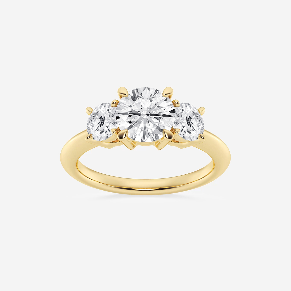 2  ctw Round Lab Grown Diamond Three-Stone Ring