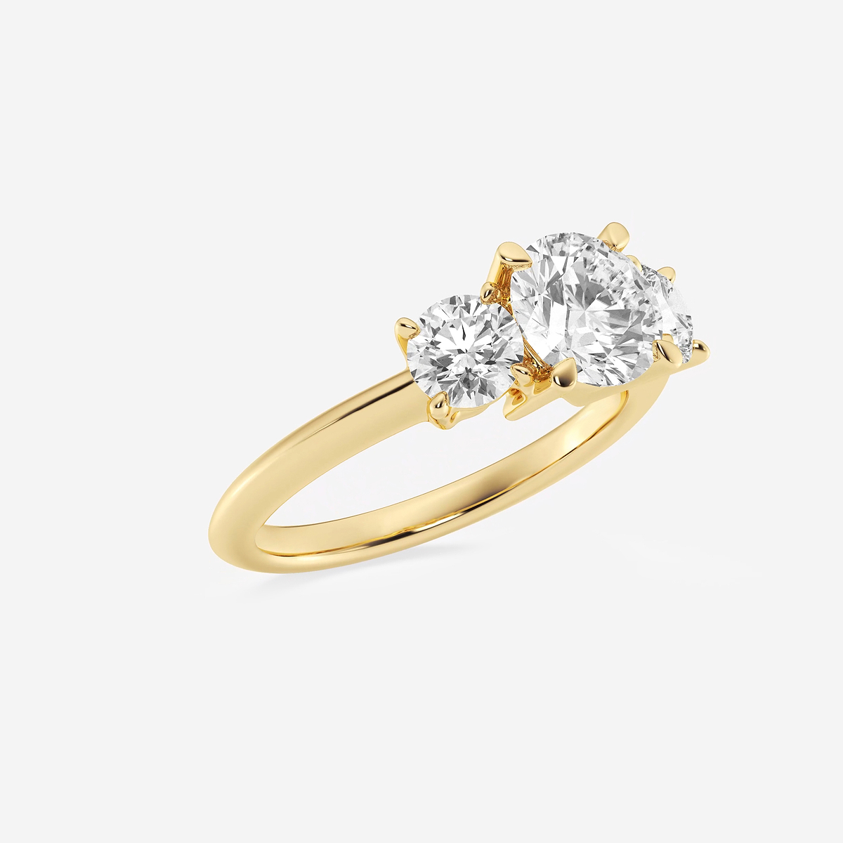 Additional Image 1 for  2  ctw Round Lab Grown Diamond Three-Stone Ring