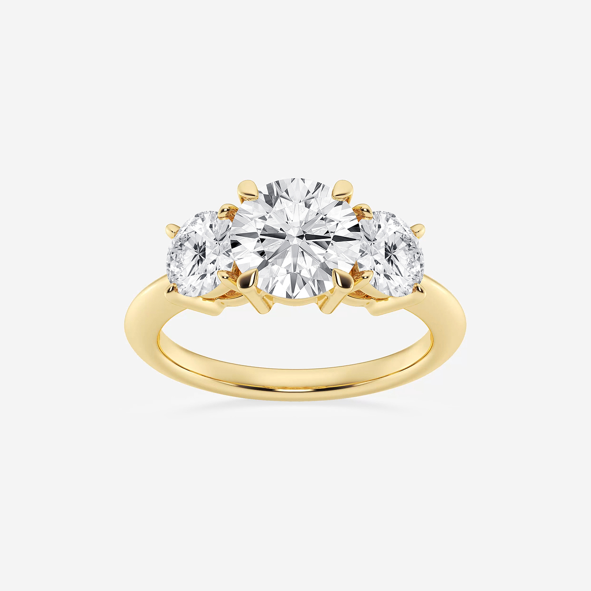 3 1/5 ctw Round Lab Grown Diamond Three-Stone Ring