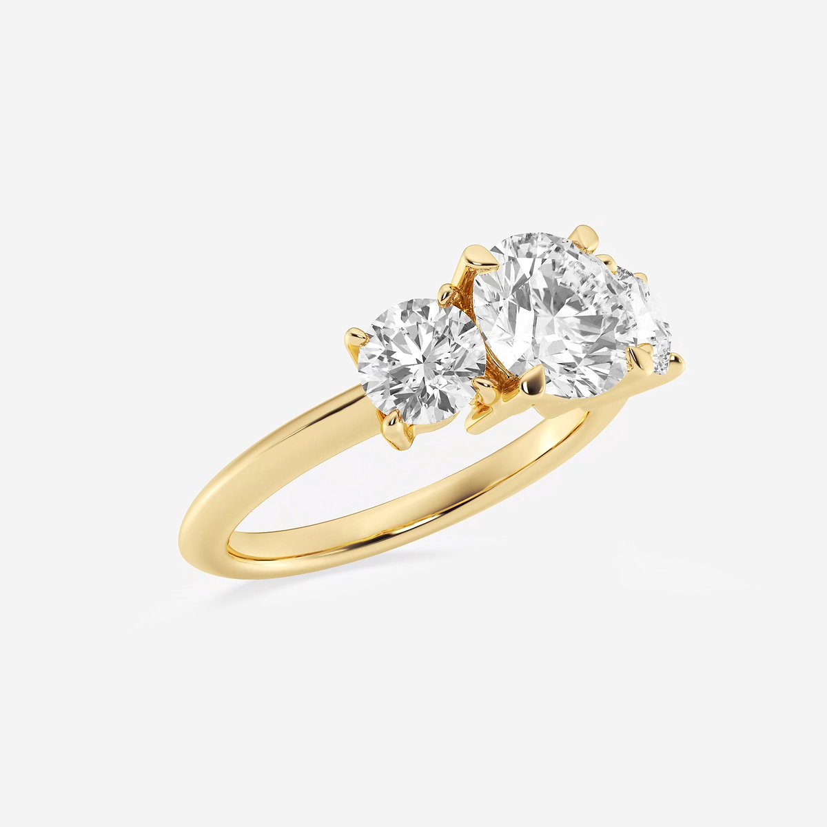 Additional Image 1 for  3 1/5 ctw Round Lab Grown Diamond Three-Stone Ring