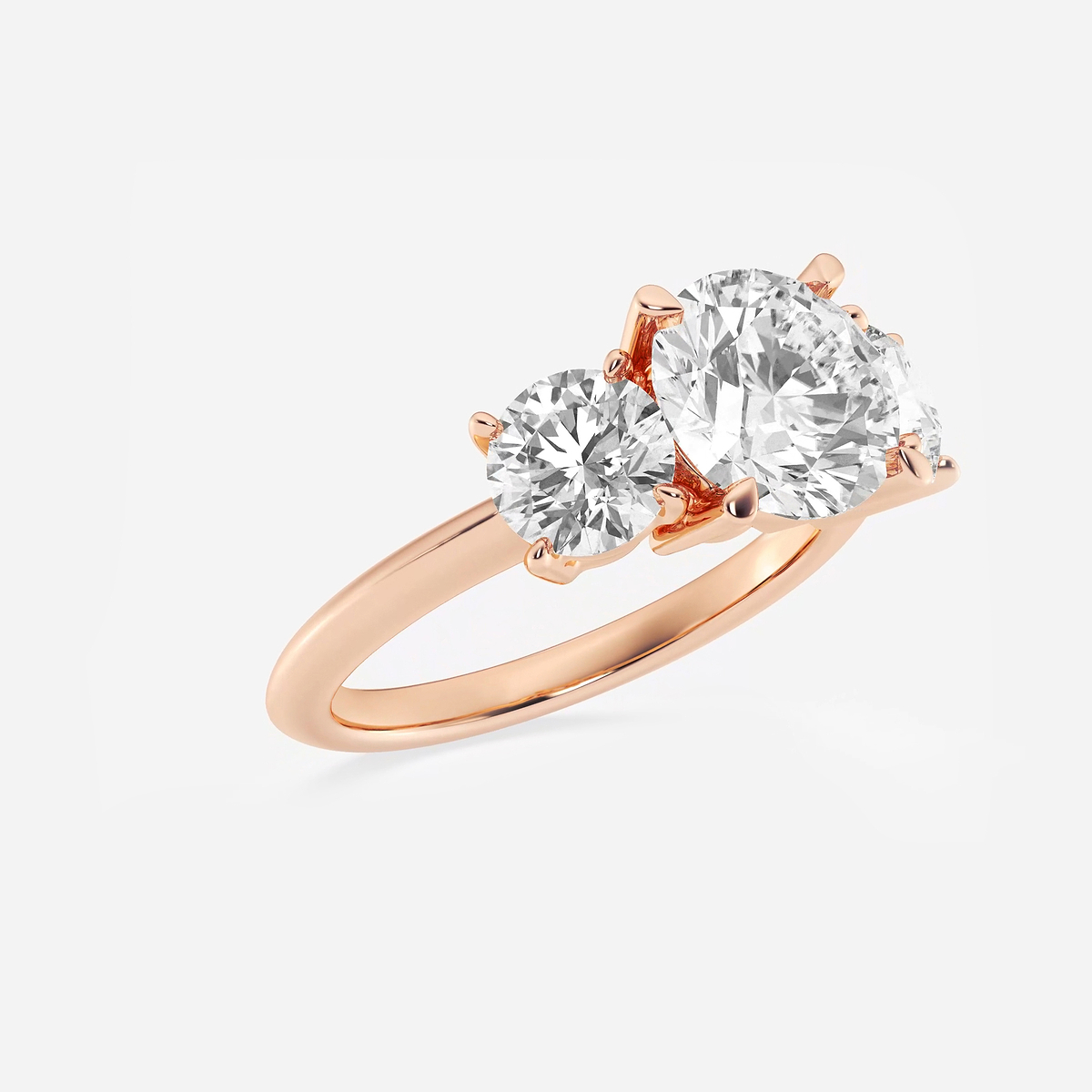 Additional Image 1 for  4 ctw Round Lab Grown Diamond Three-Stone Ring