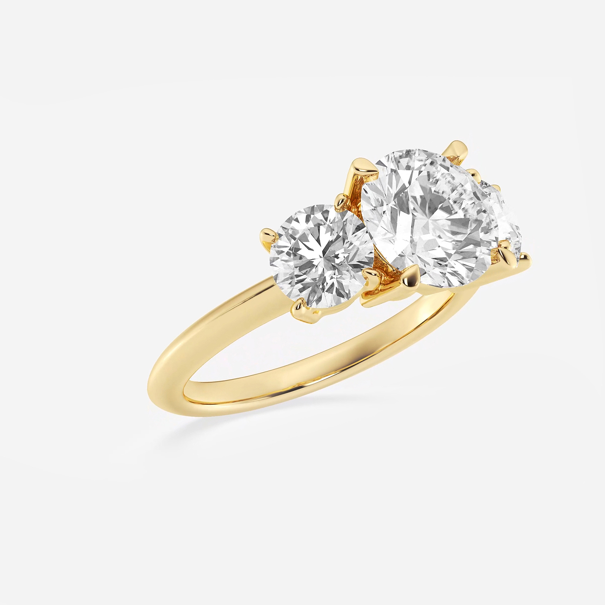 Additional Image 1 for  4 ctw Round Lab Grown Diamond Three-Stone Ring