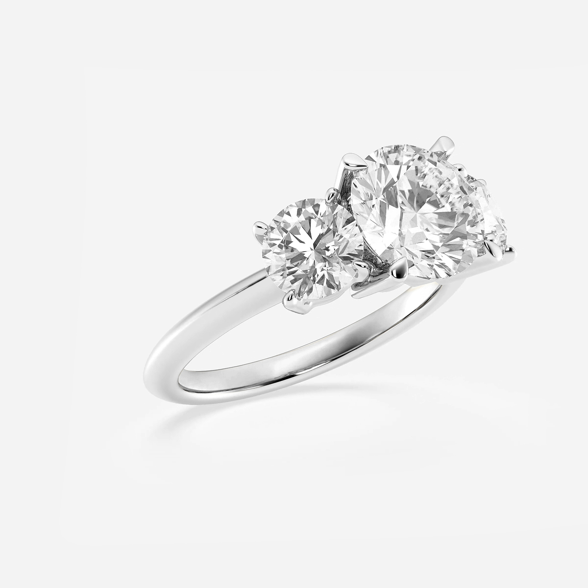 Additional Image 1 for  4 ctw Round Lab Grown Diamond Three-Stone Ring